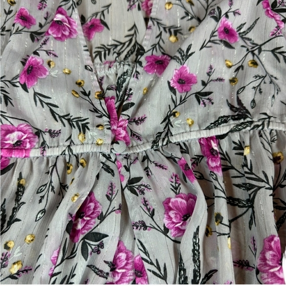 Torrid Grey Floral Lurex Duster Kimono - Picture 7 of 12